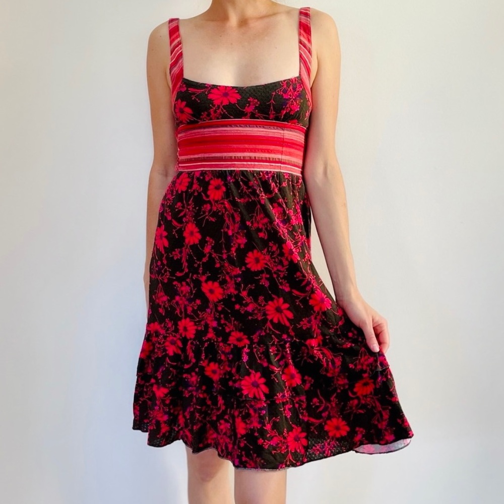 Free People floral mixed print summer dress